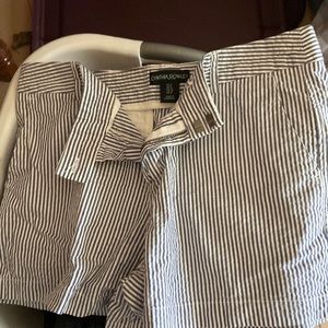 Brand new blue and white shorts.